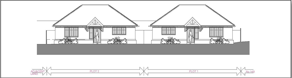 Lot: 81 - LAND WITH PLANNING FOR TWO DETACHED BUNGALOWS - 